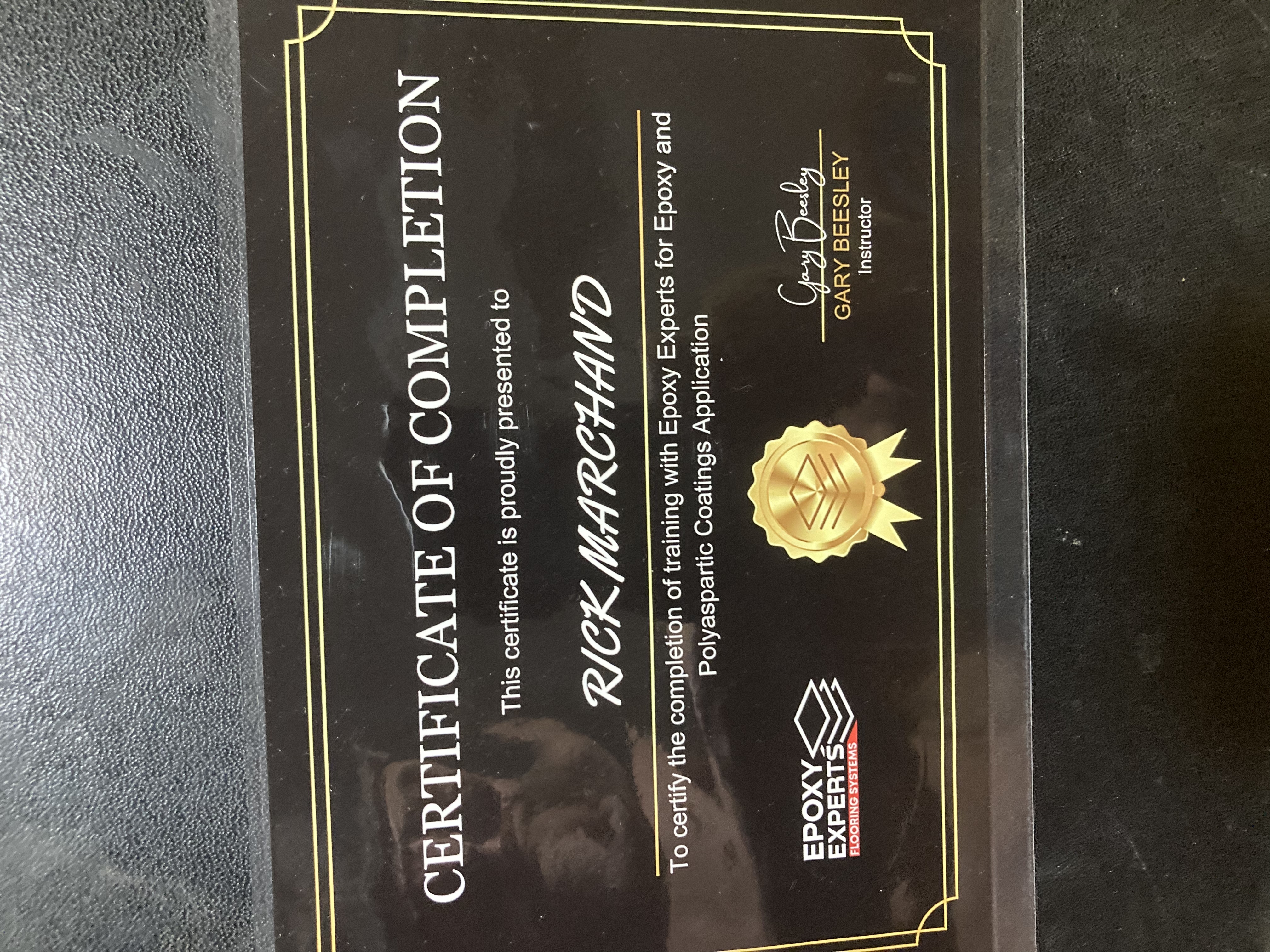 Epoxy flooring installation